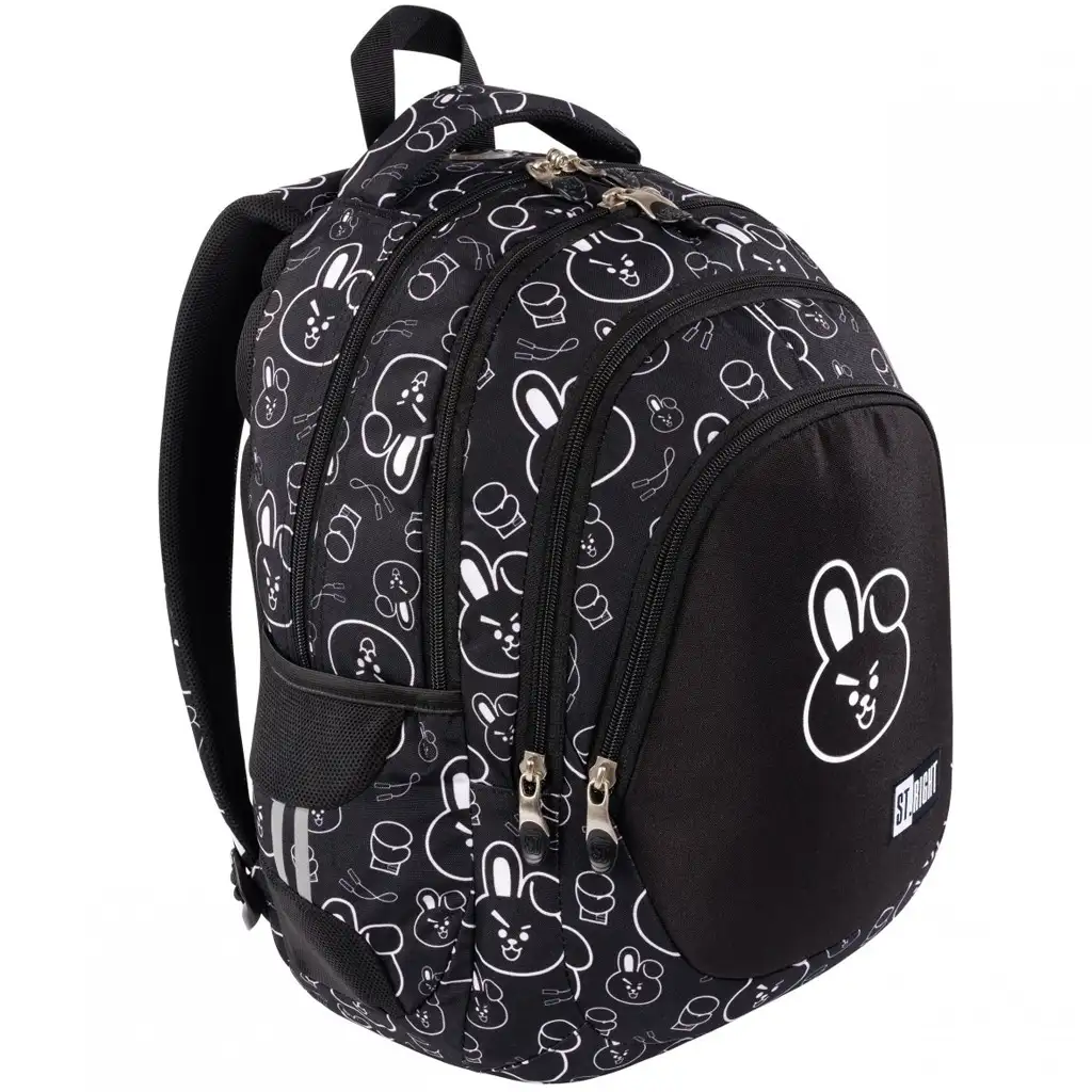 imagen de Mochila escolar St. Right Clever Bunny de cuatro compartimentos, mochila BP06 42x31x22cm 1