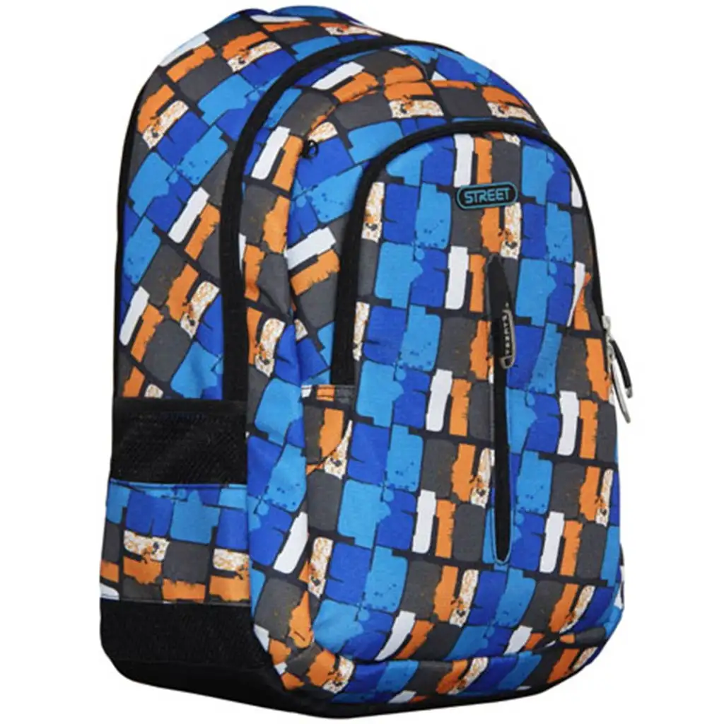 imagen de Mochila escolar Street Glide de color azul, mochila 31x16x45 cm 1