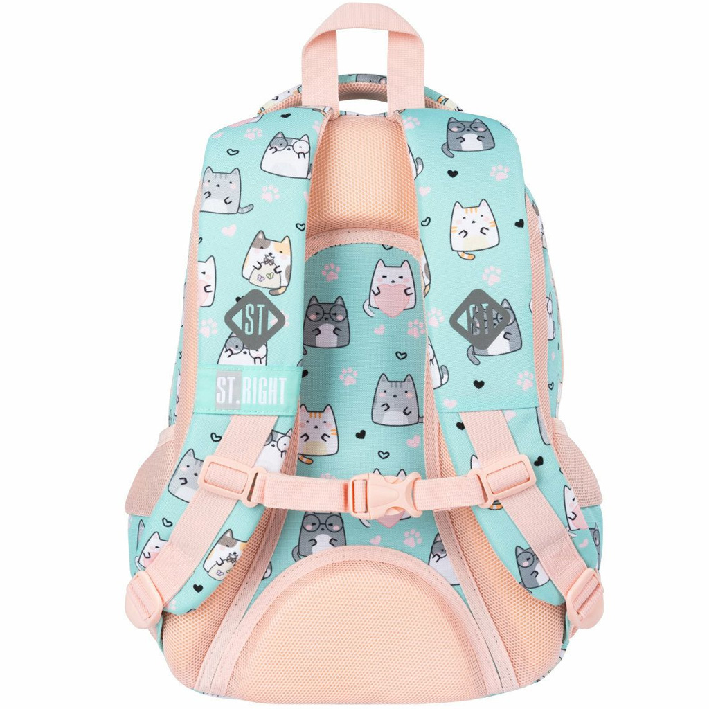 imagen de Mochila escolar St.Right Charming Cats con gatos, mochila BP26 39x27x17 cm 2
