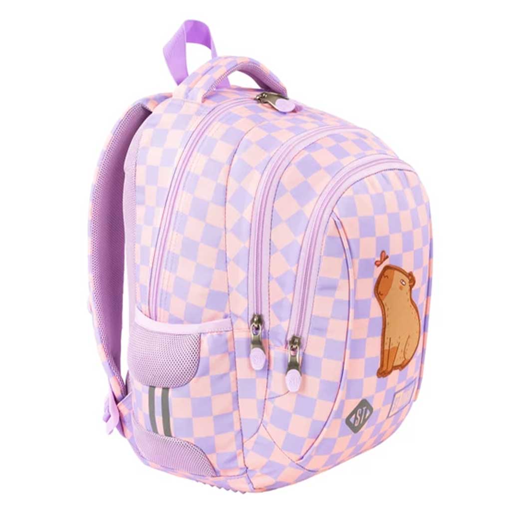imagen de Mochila escolar St.Right Chill Capybara, mochila BP26 39x27x17cm 2