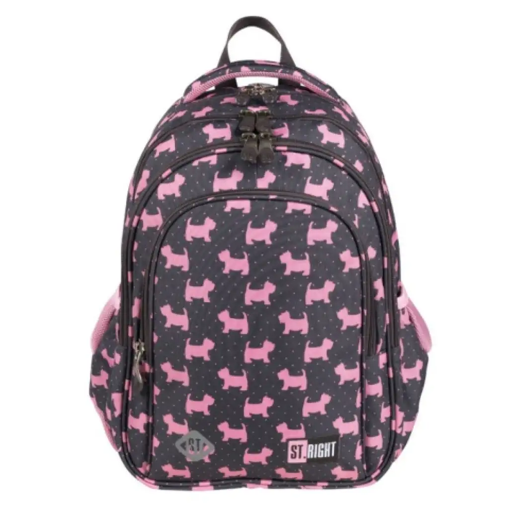 imagen de Mochila escolar St.Right Doggies 16" 1
