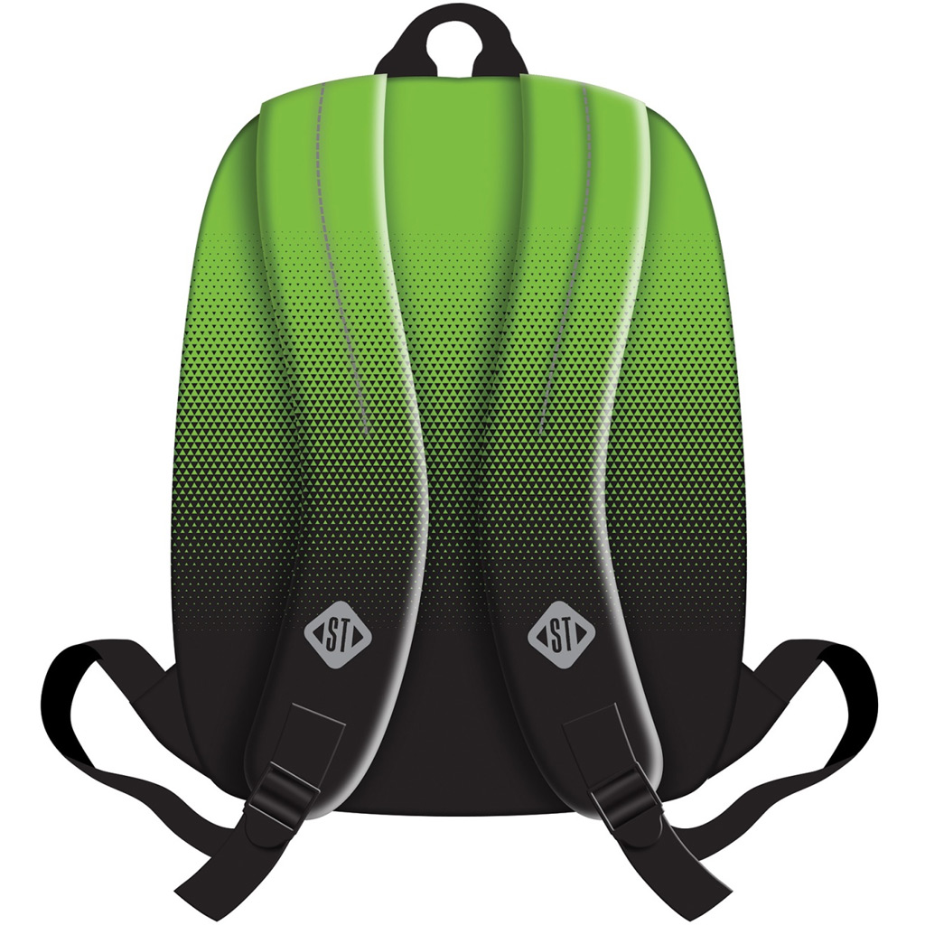 imagen de Mochila escolar St.Right Green Gradien, mochila BP33 40x31x17 cm 2