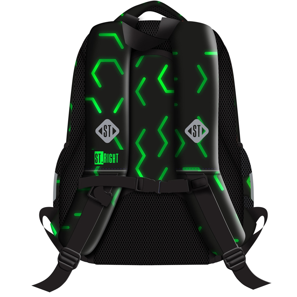 imagen de Mochila escolar St.Right Green Level, mochila BP26 39x27x17cm 2
