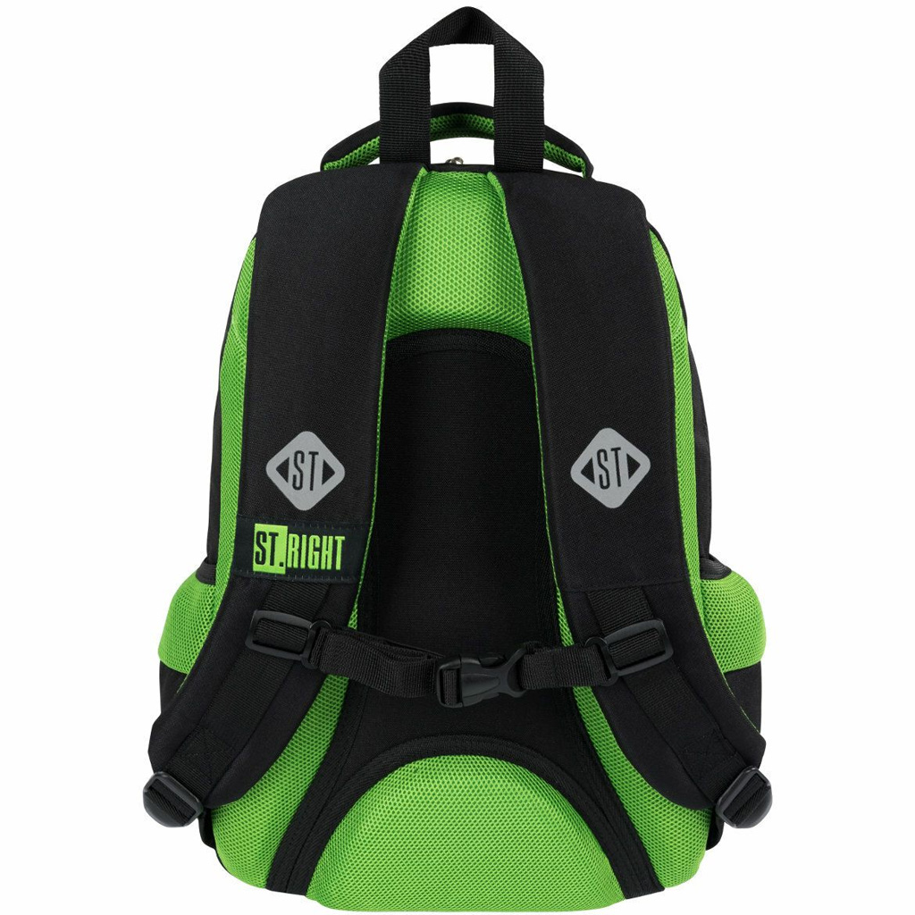 imagen de Mochila escolar St.Right Green Power, mochila BP26 39x27x17cm 3