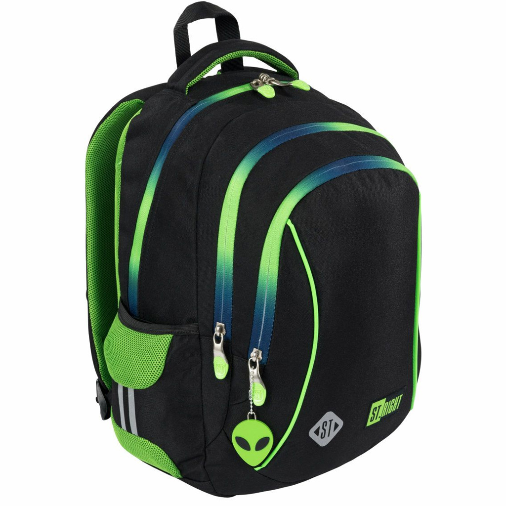 imagen de Mochila escolar St.Right Green Power, mochila BP26 39x27x17cm 1