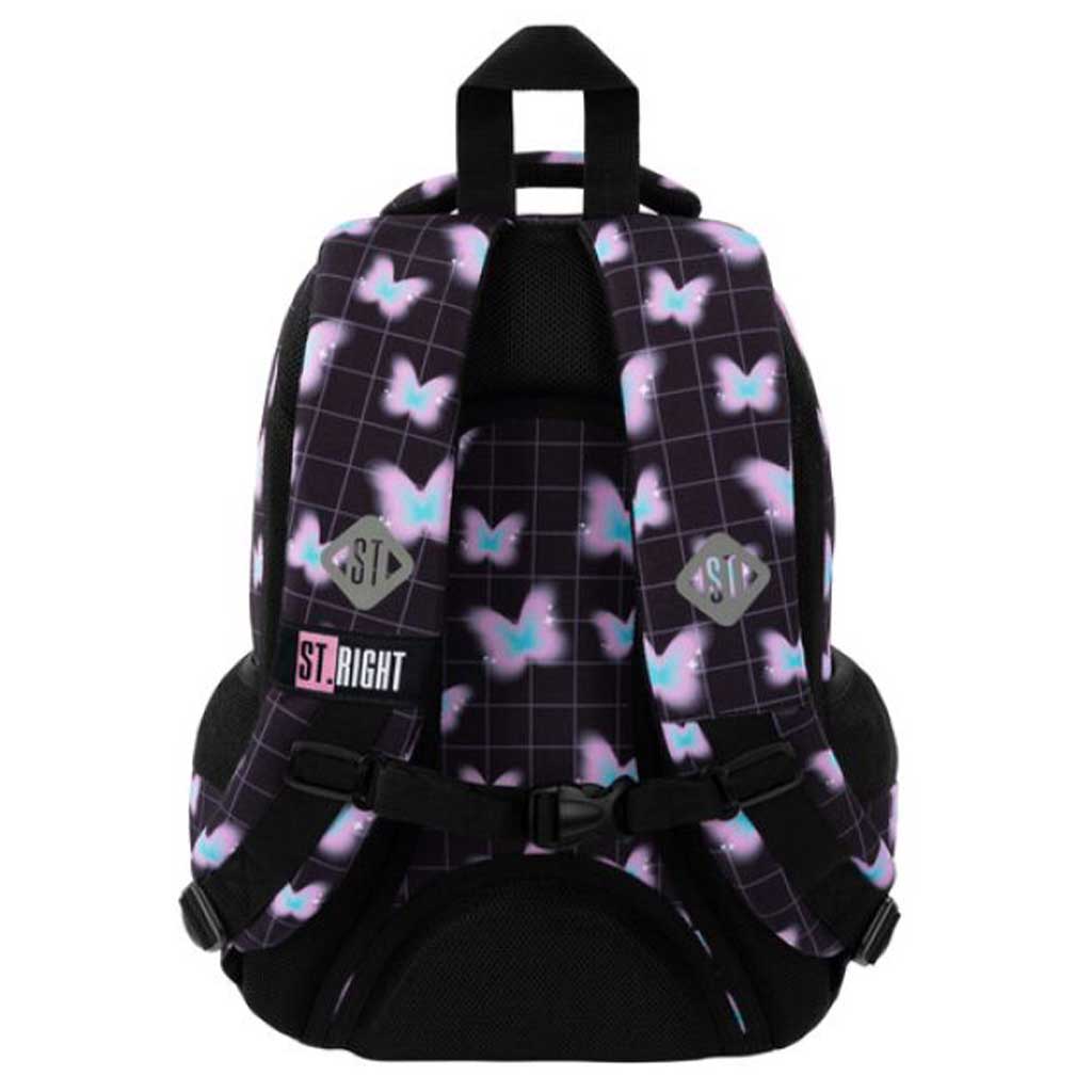 imagen de Mochila escolar St.Right Mariposa Pastel BP26 39x27x17 cm 2