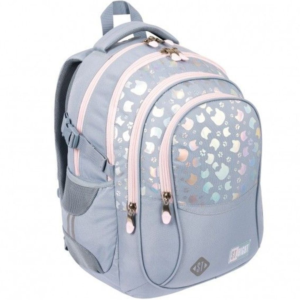 imagen de Mochila escolar St.Right Silver Cats, mochila BP01 43x32x21cm 5