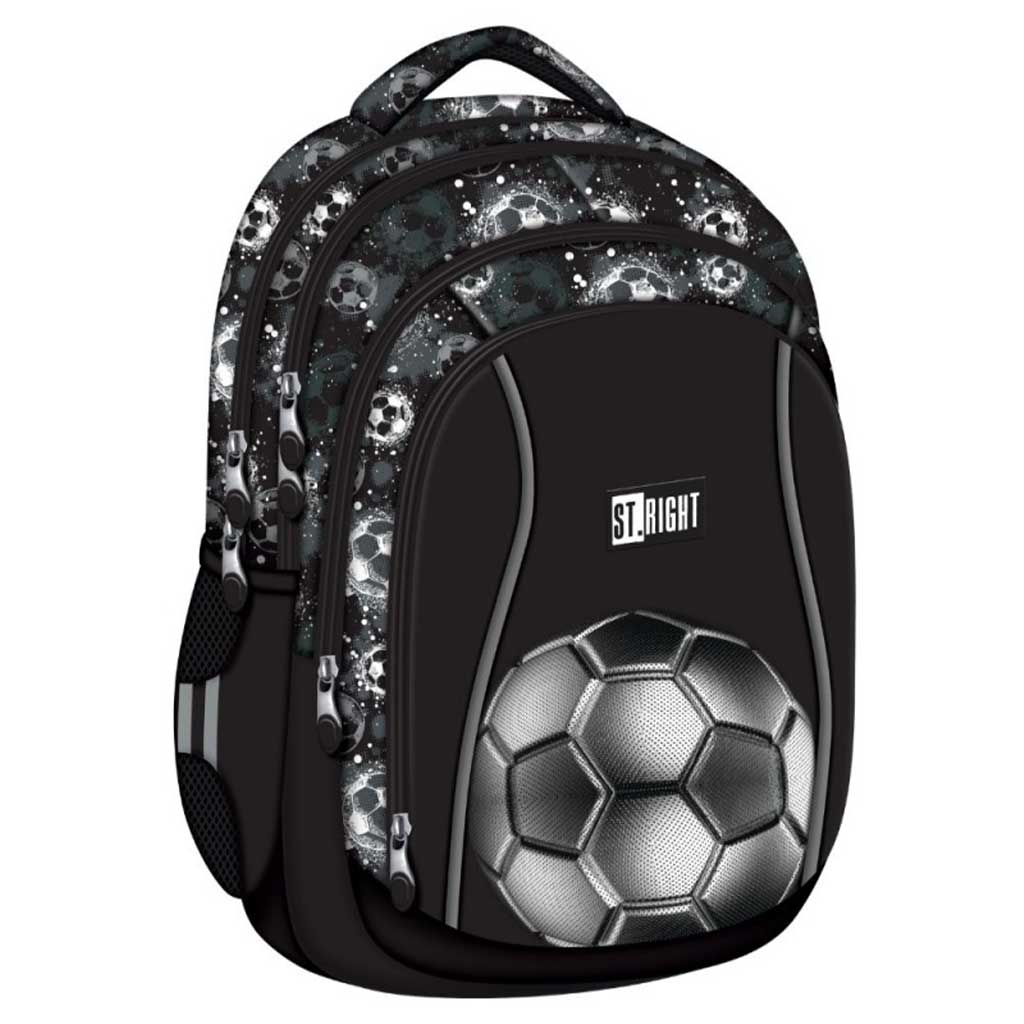 imagen de Mochila escolar St.Right Silver Goal, mochila BP04 43x32x20cm 1