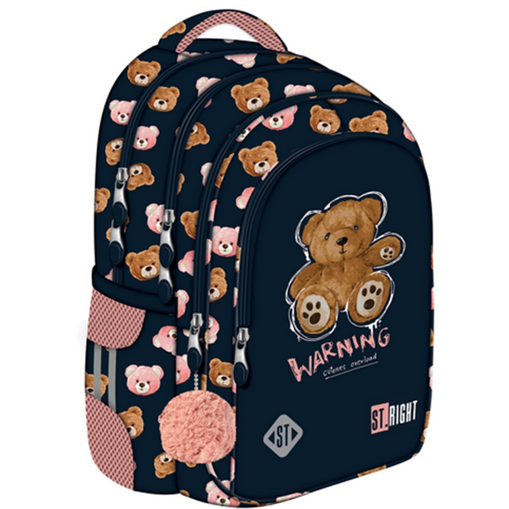imagen de Mochila escolar St.Right Teddy Bear, mochila BP58 40x28x18cm 1