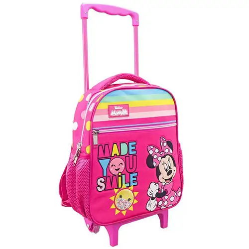 imagen de Mochila rodante de jardín de infancia Minnie Mouse rosa 27x10x31cm 1