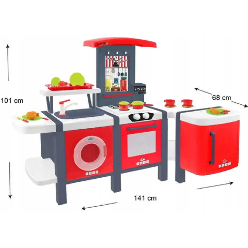 imagen de Mochtoys: Cocina Studio XXL cocina de juguete 28 piezas de accesorios 141x68x101cm 2