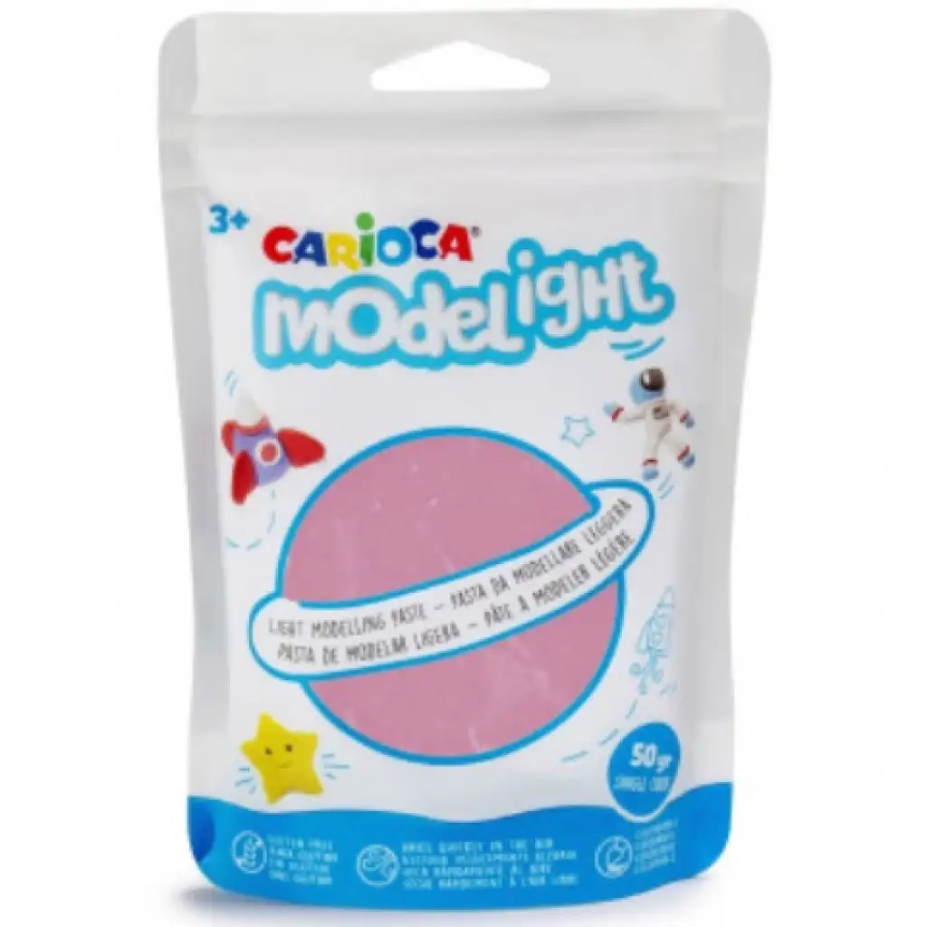 imagen de Modelight 50g de arcilla rosa - Carioca 1