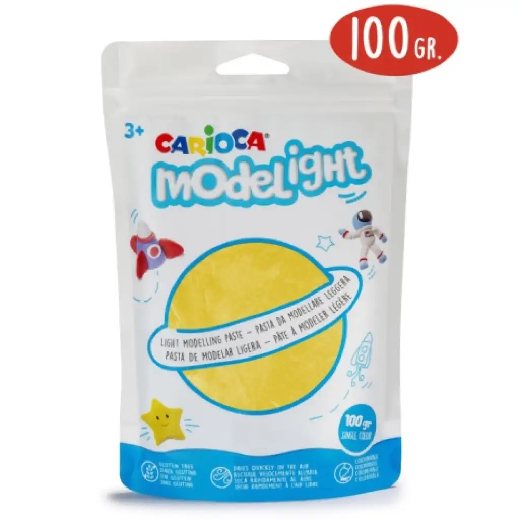 imagen de Modelight de 100g de arcilla amarilla - Carioca 1