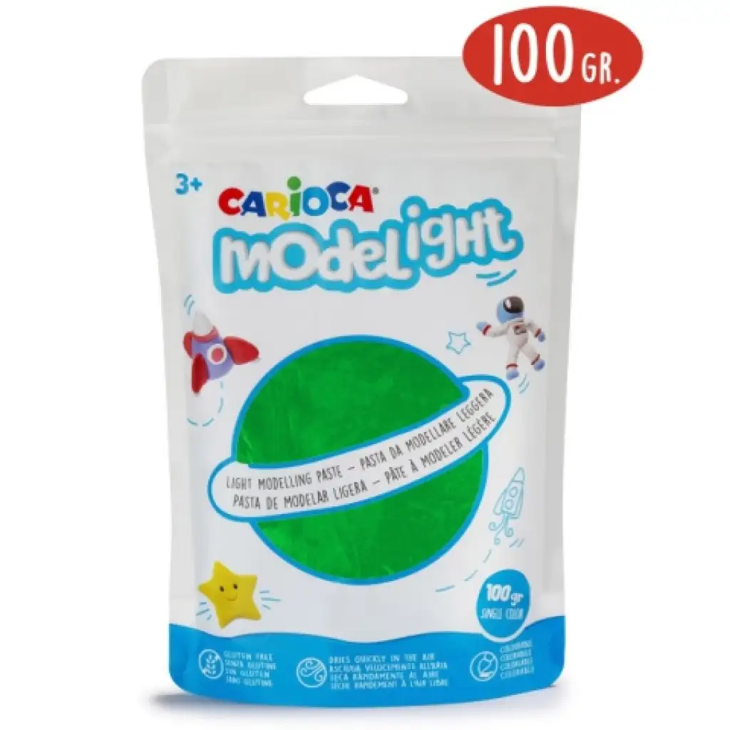imagen de Modelight de 100g de arcilla verde - Carioca 1