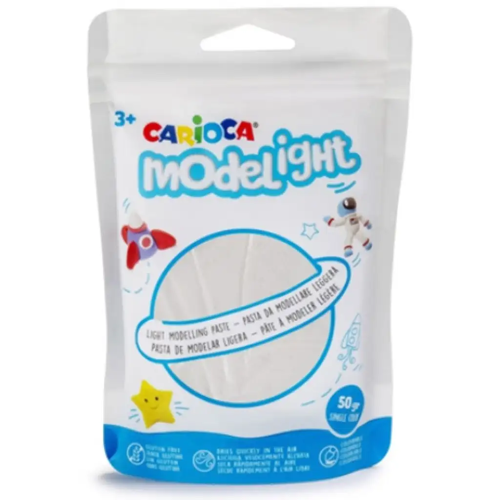imagen de Modelight de 50g de arcilla blanca - Carioca 1
