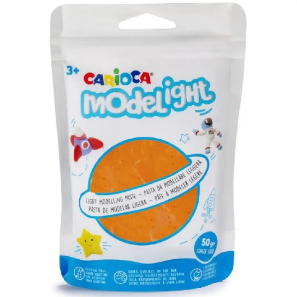 imagen de Modelight de 50g de arcilla naranja - Carioca 1