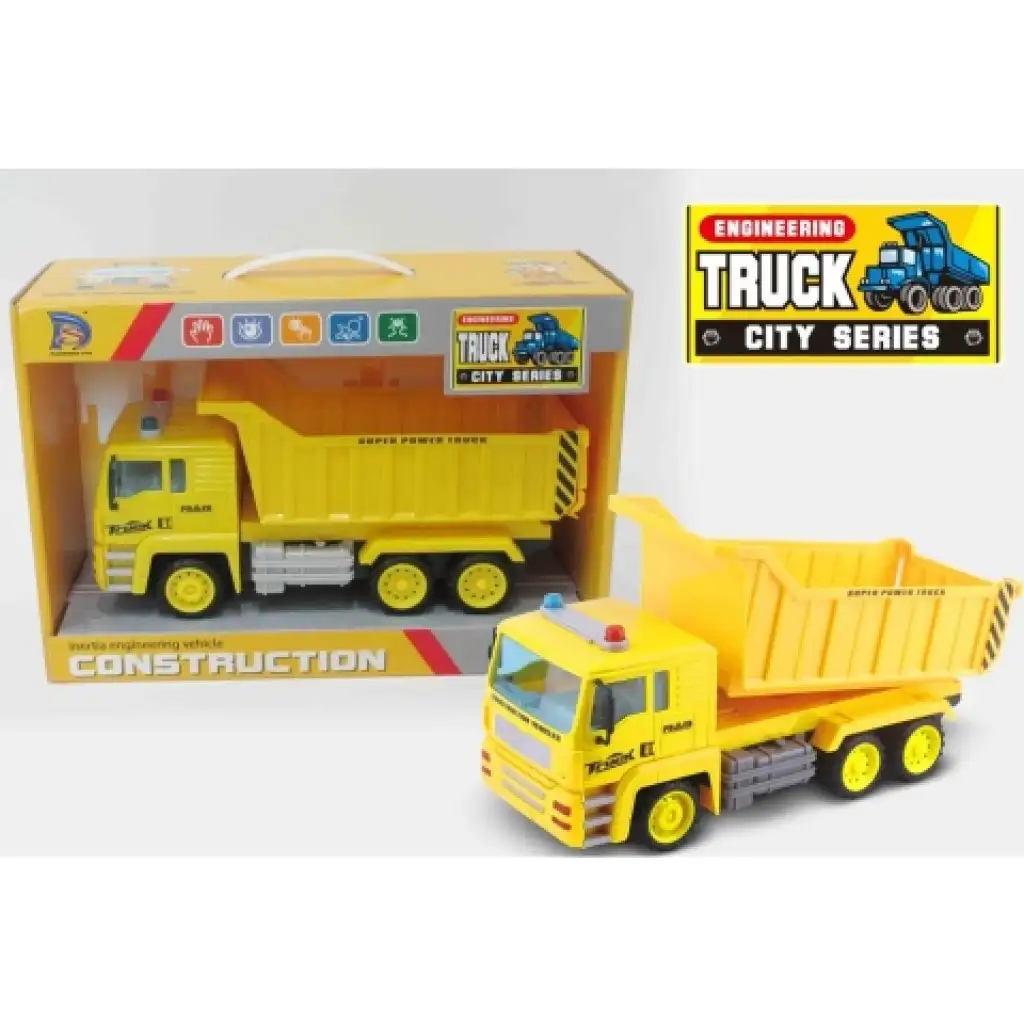 imagen de Modelo de camión volquete color amarillo de 27 cm 1