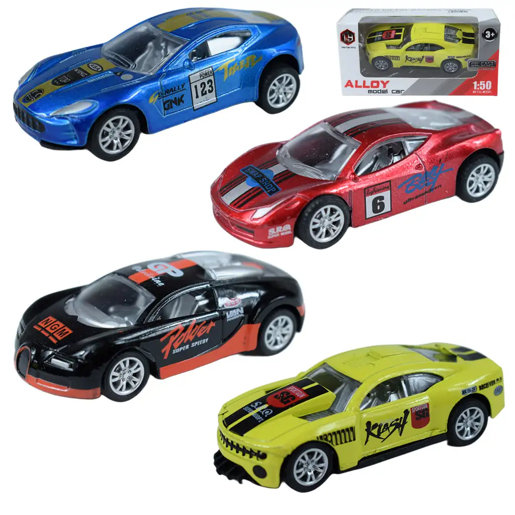 imagen de Modelo de coche: Coche de carreras de metal en varias versiones 7cm 1/50 1ud 1