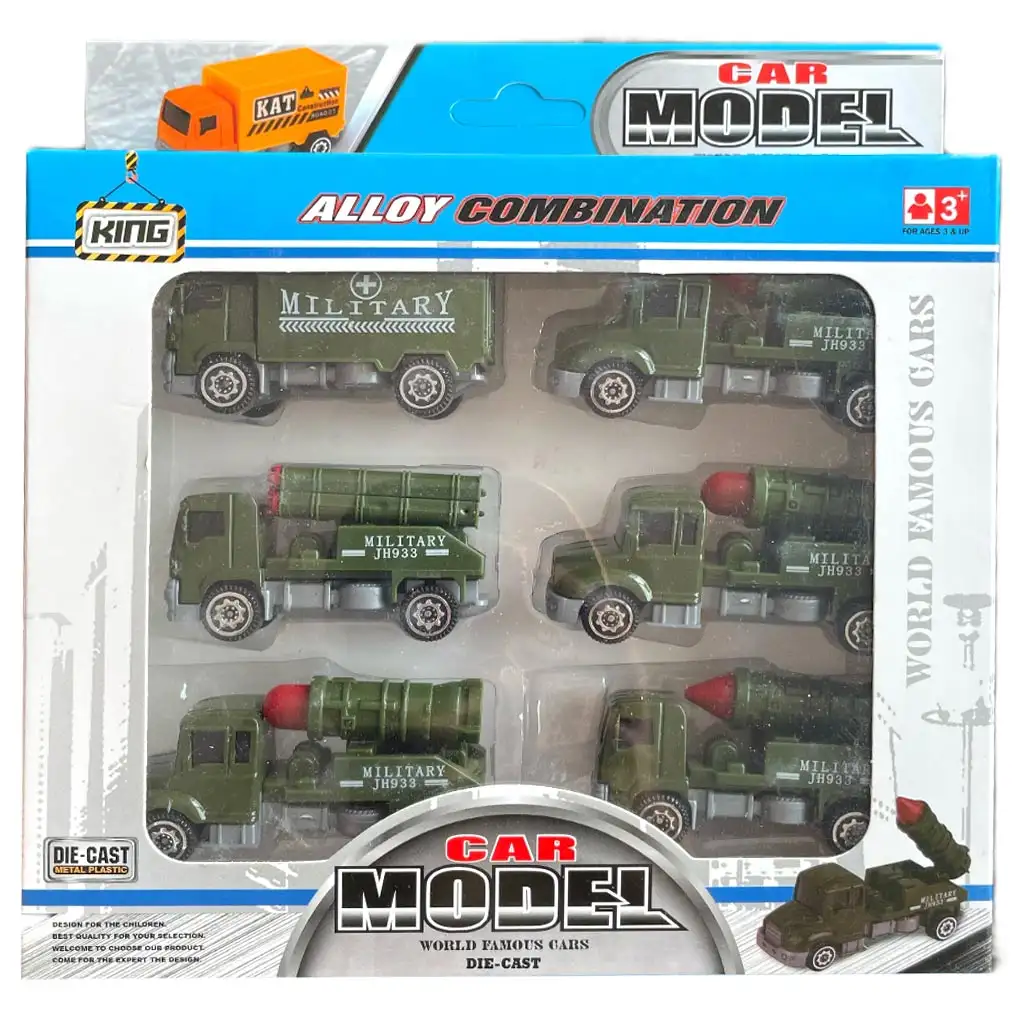 imagen de Modelo de coche: Set de 6 coches pequeños militares 3