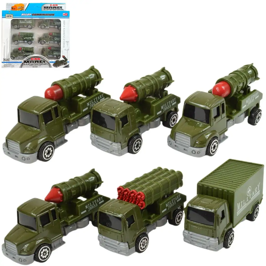 imagen de Modelo de coche: Set de 6 coches pequeños militares 1