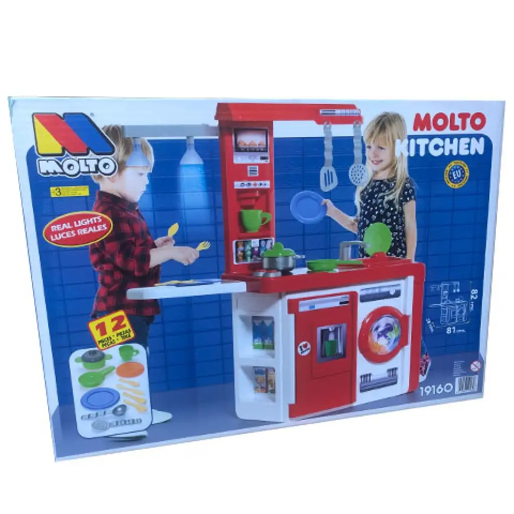 imagen de Molto: Conjunto de cocina de juguete con luz y accesorios 82x80x28cm 1