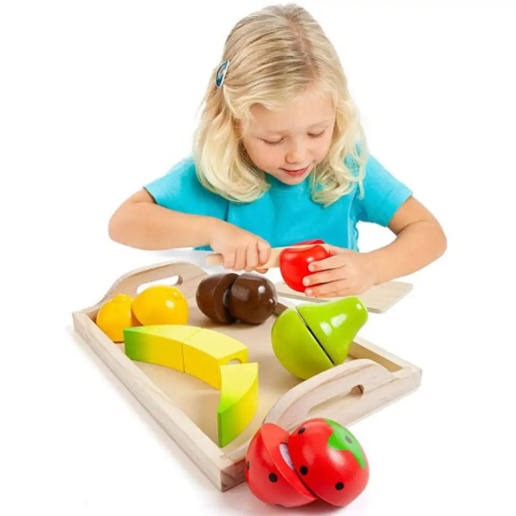 imagen de Molto: Juego de frutas de madera con bandeja de 9 piezas 2