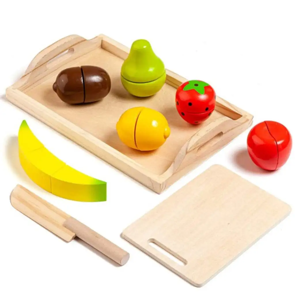imagen de Molto: Juego de frutas de madera con bandeja de 9 piezas 3