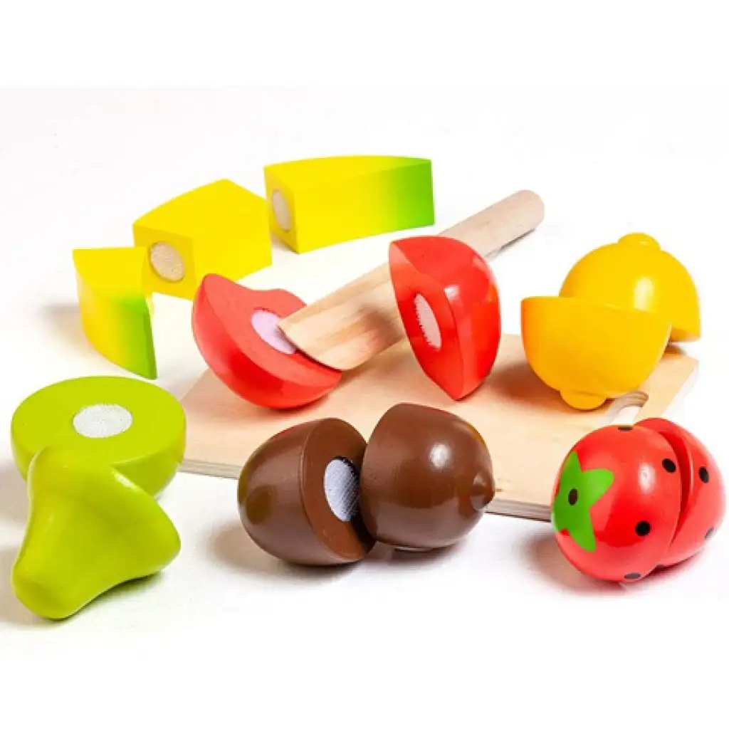 imagen de Molto: Juego de frutas de madera con bandeja de 9 piezas 4