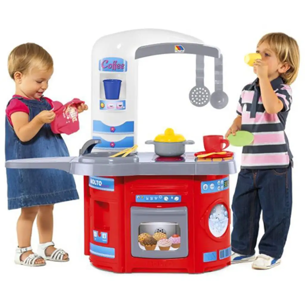imagen de Molto: Mi primera cocina de juguete roja set de 12 piezas 65x27x68cm 2