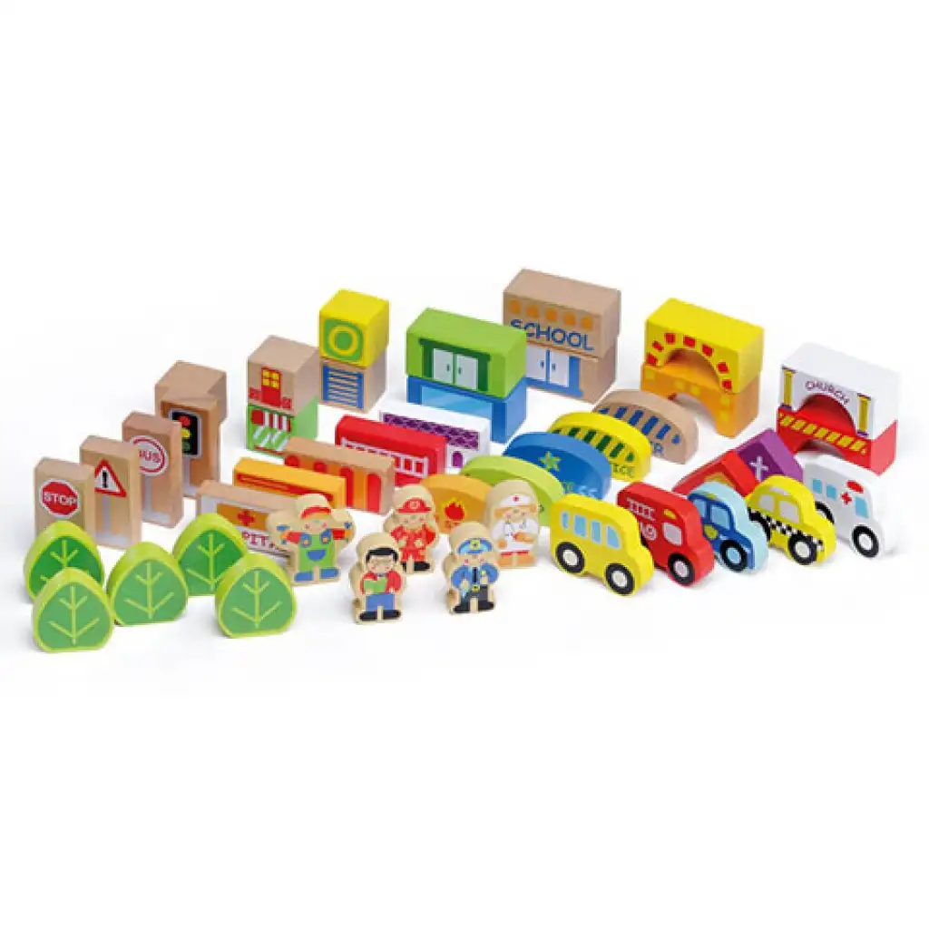 imagen de Molto: Nature City Bloks juego de construcción de madera set de 79 piezas 2