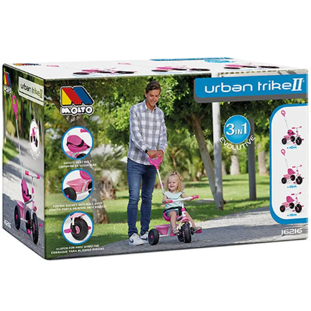 imagen de Molto: Triciclo urbano rosa 1