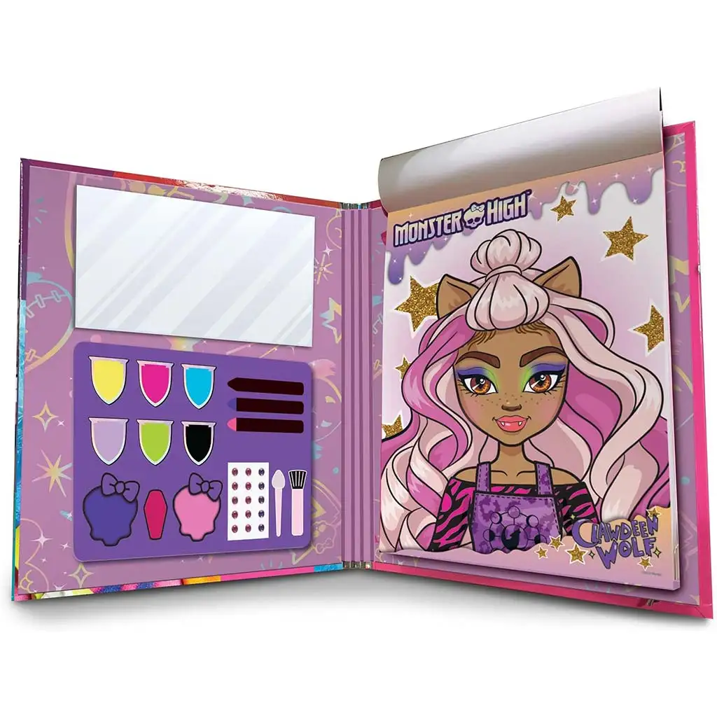 imagen de Monster High: Cuaderno de actividades de maquillaje y colorear de 44 páginas - Lisciani 2