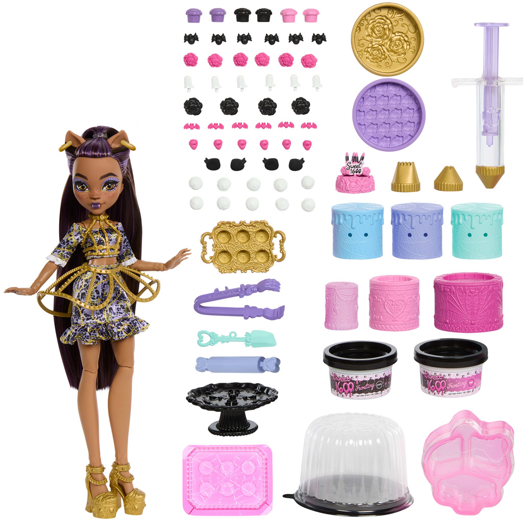 imagen de Monster High: Cumpleaños Scary Sweet – Muñeca Clawdeen Wolf decoradora de pasteles - Mattel 2
