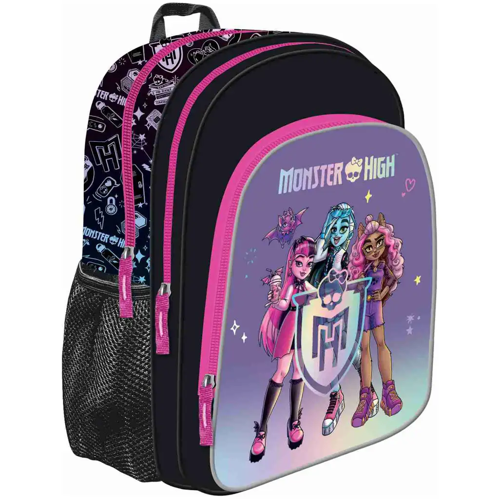 imagen de Monster High mochila negra, mochila 38x30x18cm 1