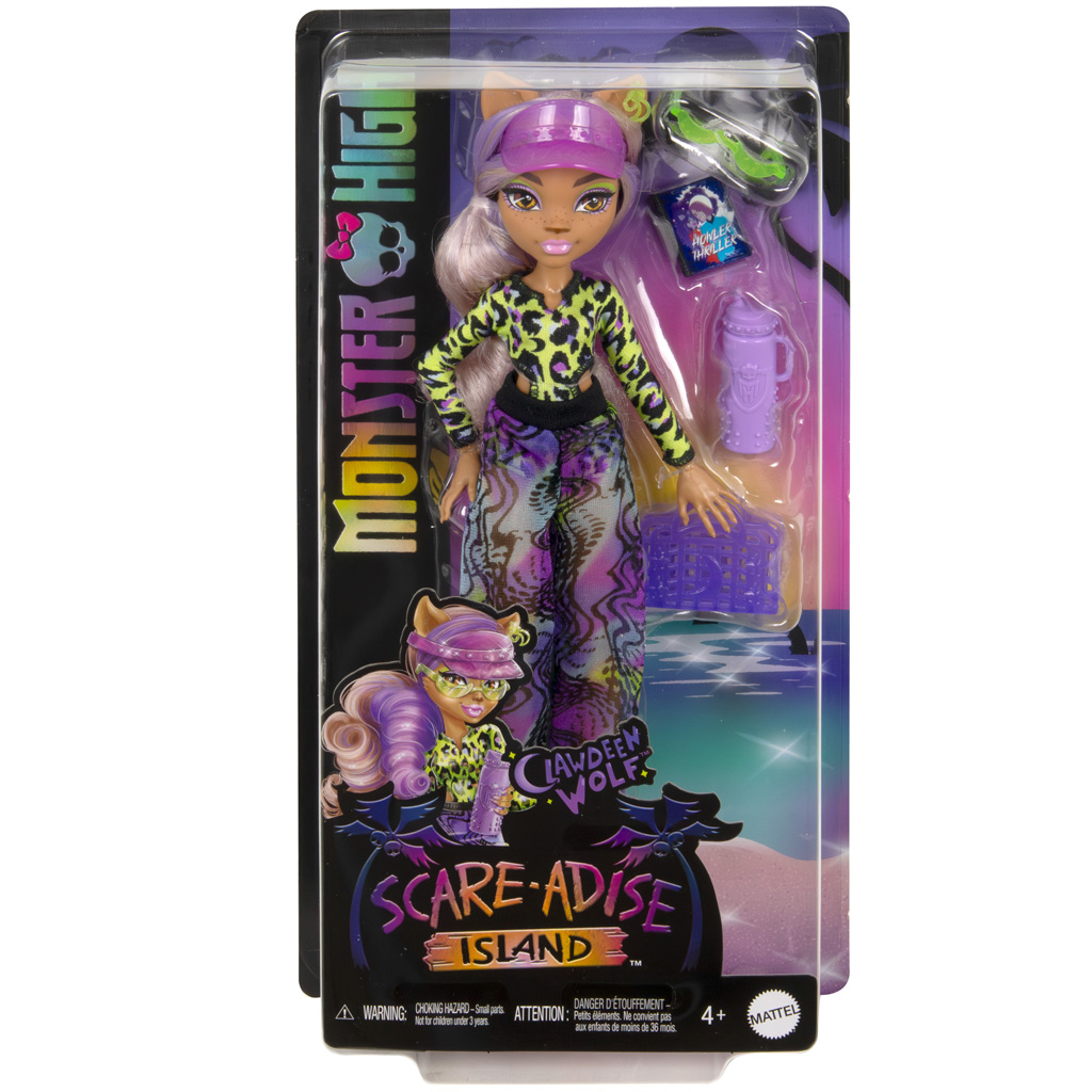 imagen de Monster High: Scare-adise Island – Muñeca Clawdeen Wolf con accesorios - Mattel 1