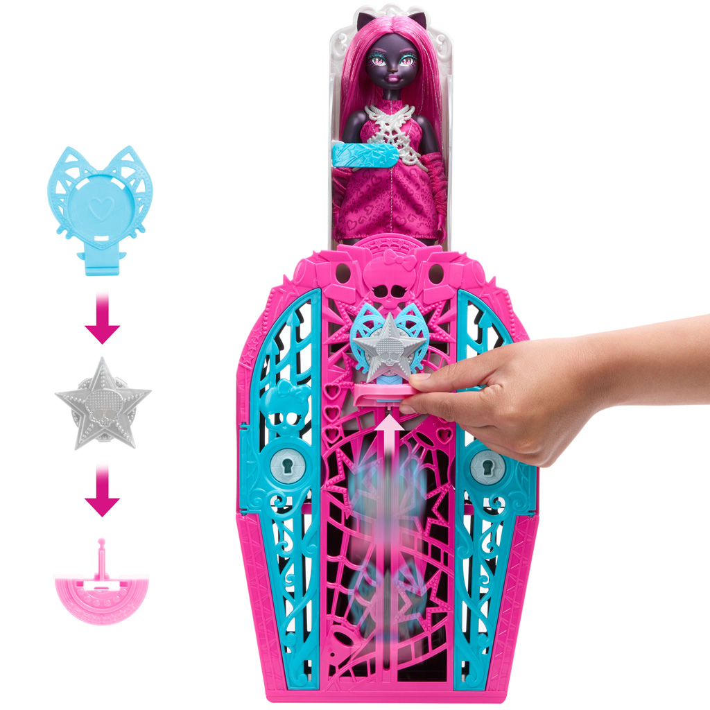 imagen de Monster High: Secretos de monstruos amigos – Investigación espeluznante Hauntlywood Catty Noir muñeca - Mattel 3