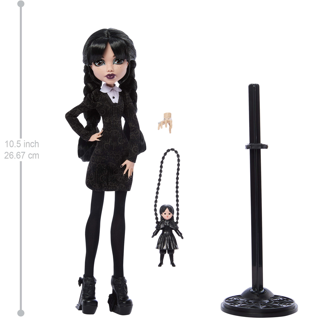 imagen de Monster High x Wednesday – Muñeca de Wednesday Addams con accesorios – Mattel 3