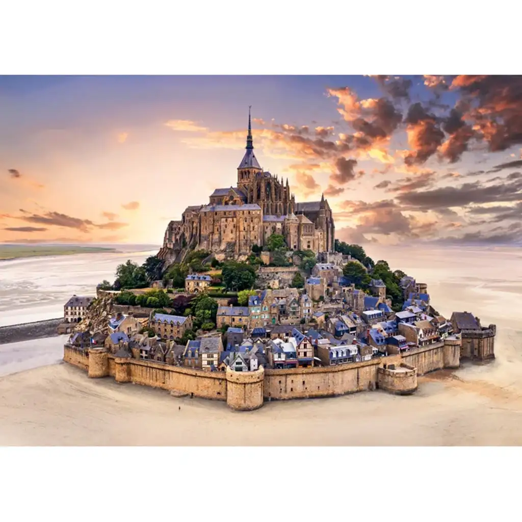 imagen de Mont Saint-Michel al atardecer 1500 piezas HQC puzzle compacto - Clementoni 2
