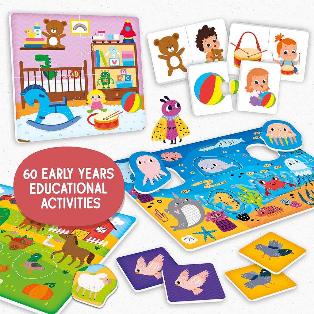 imagen de Montessori Baby: Colección de juguetes de 60 piezas con juegos de desarrollo de habilidades - Lisciani 2