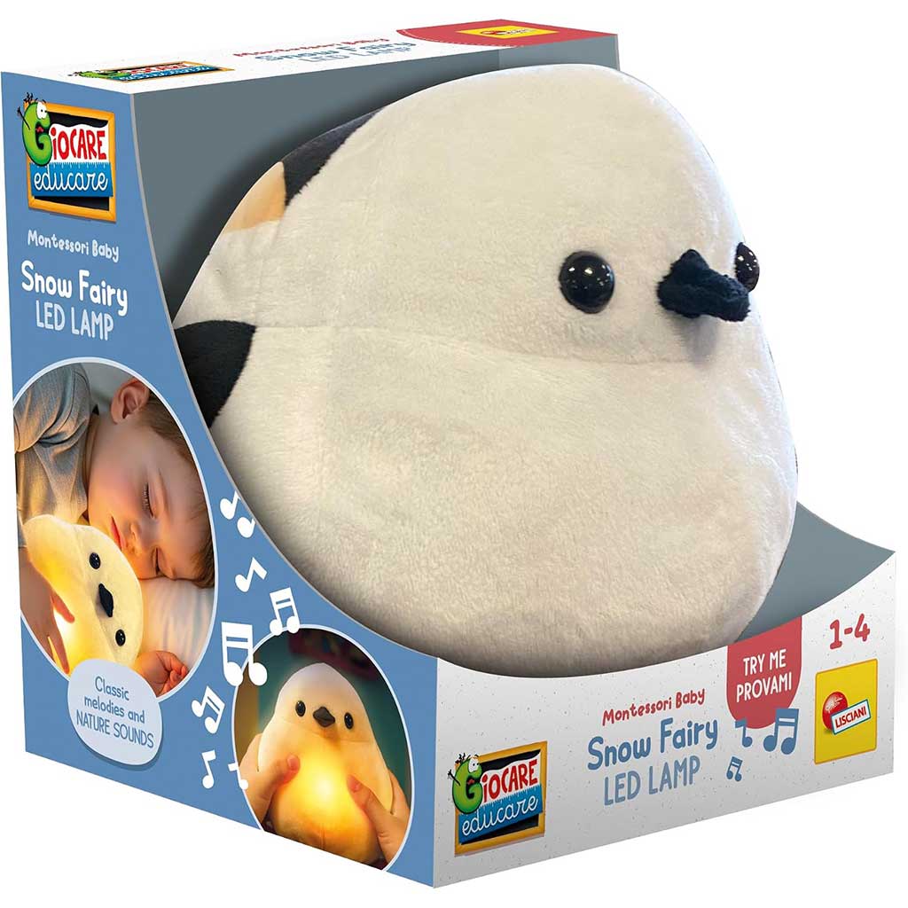 imagen de Montessori Baby Snow Fairy LED de peluche musical - Lisciani 1