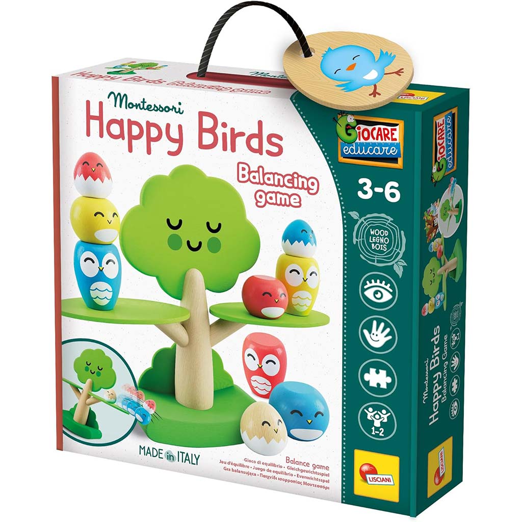 imagen de Montessori: Juego de equilibrio de pájaros - Lisciani 1