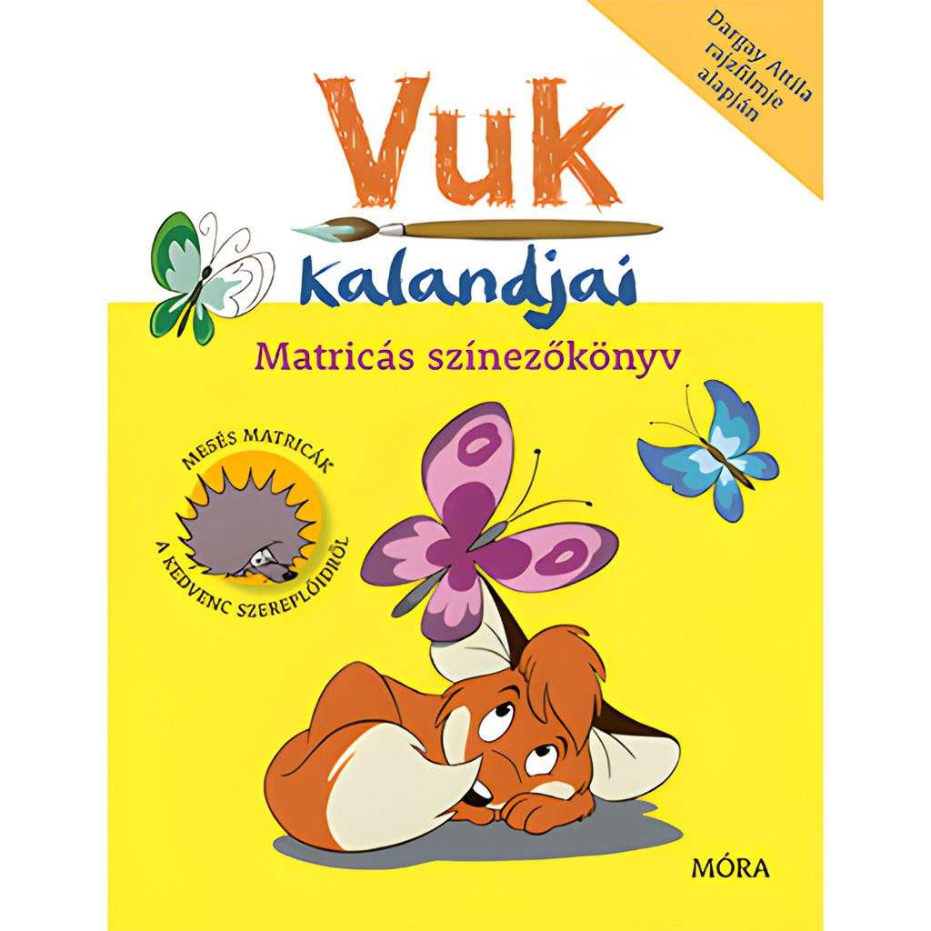 imagen de Móra: Dargay Attila y Fekete István - Las aventuras de Vuk libro para colorear con pegatinas 1