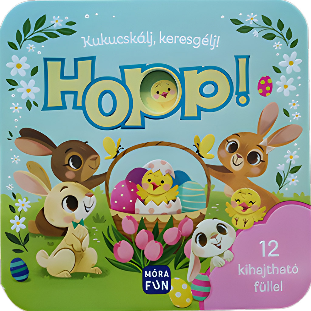 imagen de Móra: ¡Esconde y busca! - ¡Hopp! libro de cuentos con 12 solapas desplegables 1