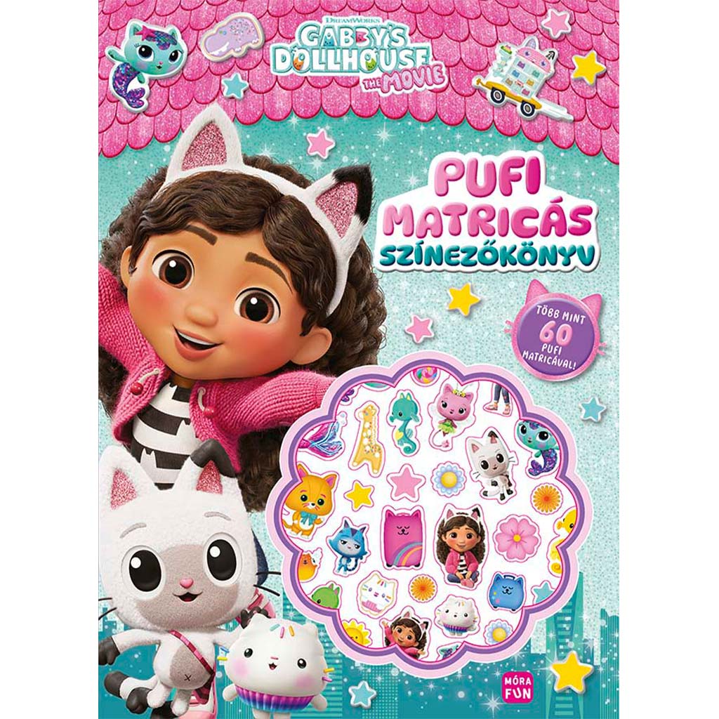 imagen de Móra: Gabi casa de muñecas La película - Pufi libro para colorear con pegatinas 1