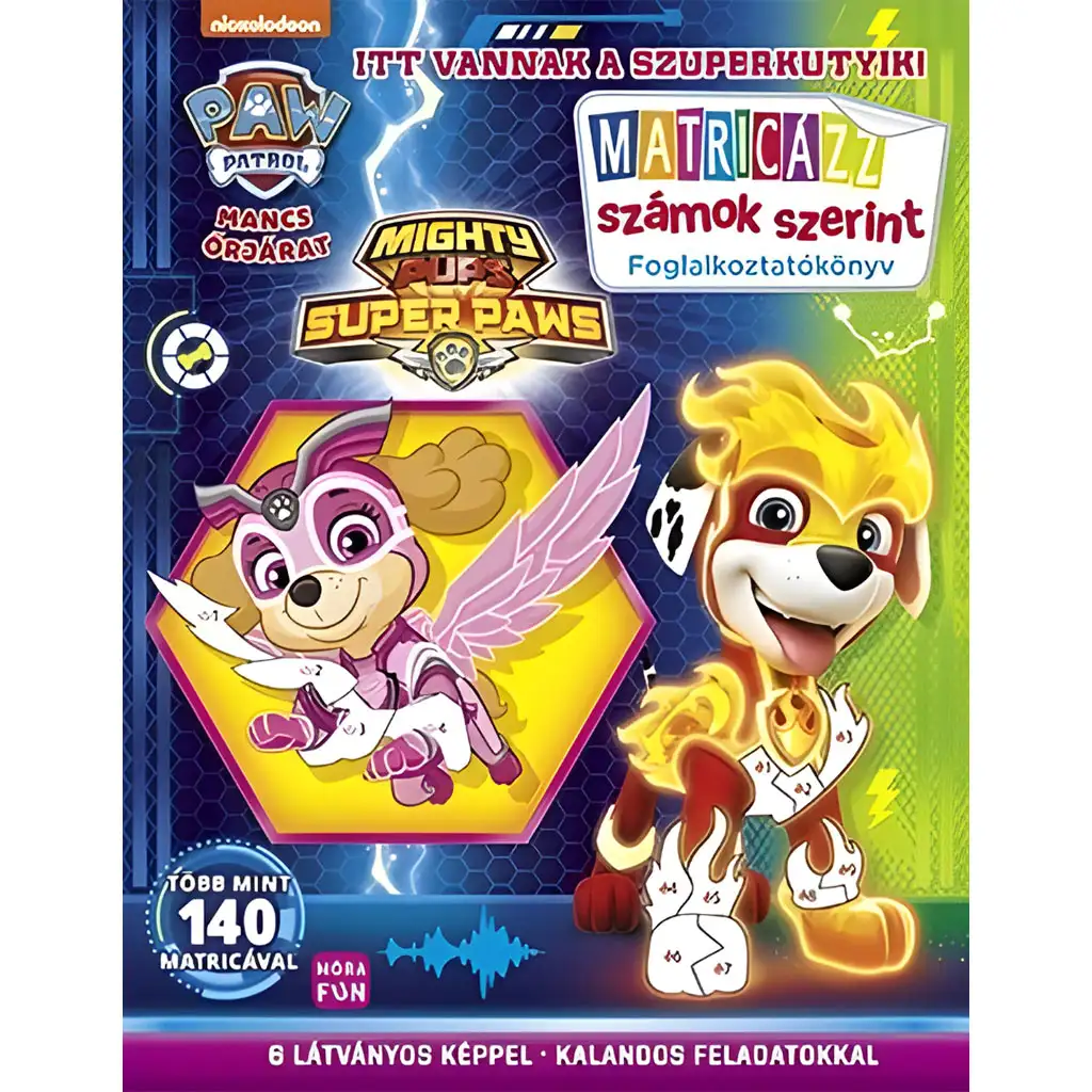 imagen de Móra: Patrulla Canina - ¡Aquí están los superperros! Libro de actividades de pegatinas por números 1