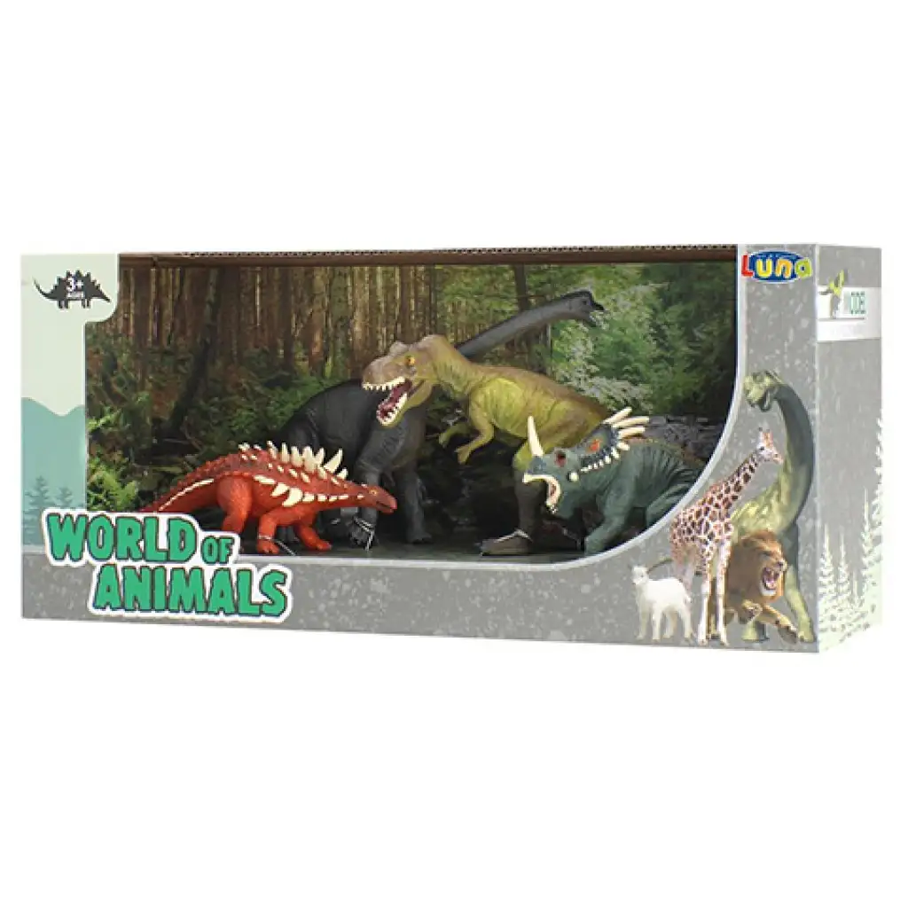 imagen de Mundo de Animales: Dinosaurios set de juego de 4 piezas 1