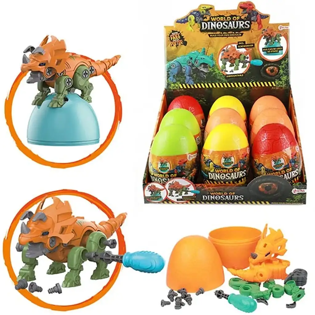 imagen de Mundo de Dinosaurios huevo sorpresa desmontable de dinosaurio con destornillador 1ud 1