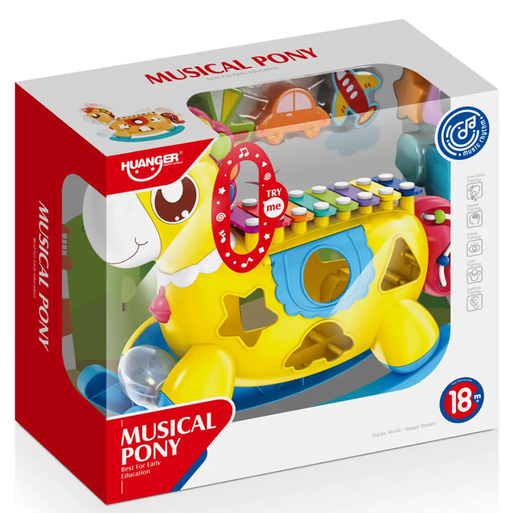 imagen de Mundo Musical: Caballo balancín educativo con xilófono y luz 3