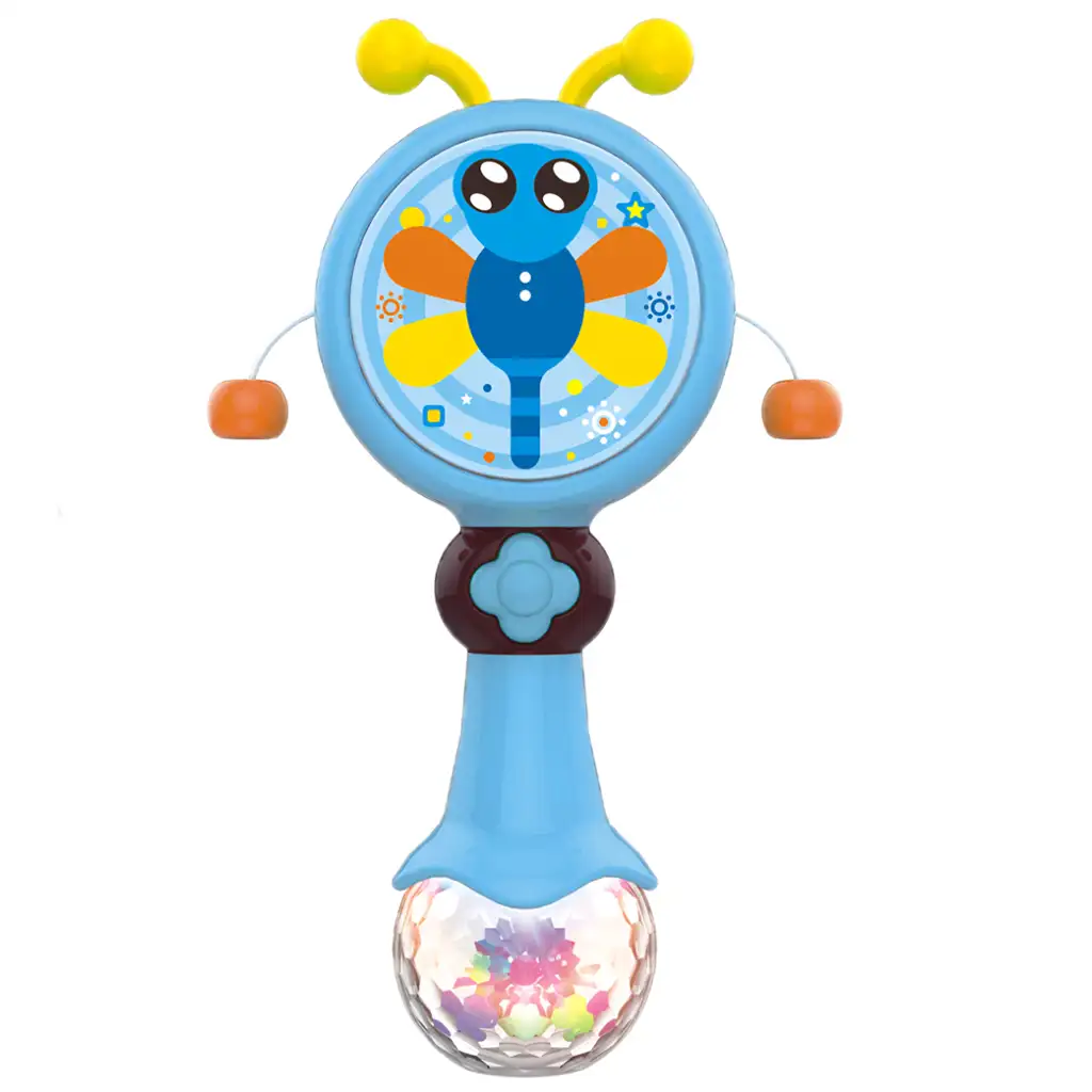 imagen de Mundo Musical: Tambor de bolas con libélula 17cm 2