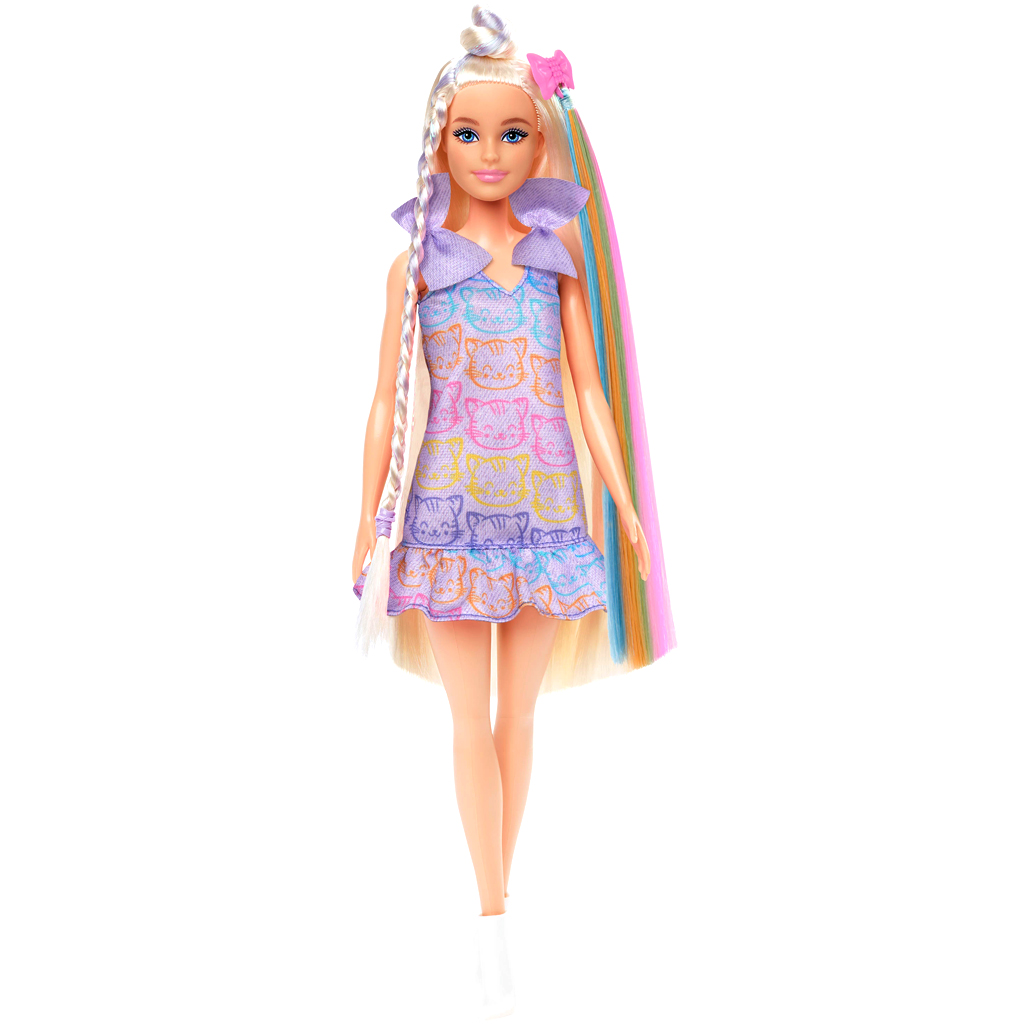 imagen de Muñeca Barbie con ropa de gato y mechones de moda - Mattel 2